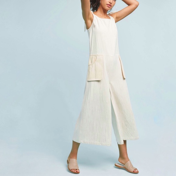 NEW Anthropologie WRAY Natural Cotton Jumpsuit - Picture 6 of 16